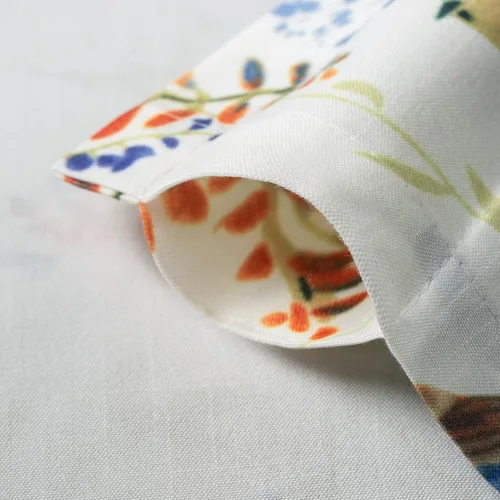 Vista 3 de Leeva - Cortinas pequeñas con estampado de pájaros, 24 pulgadas de largo, conjunto de paneles para ventanas, diseño de estampado de pájaros