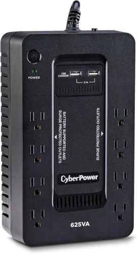 Vista 14 de CyberPower ST425 UPS de reserva con respaldo de batería y protector contra sobretensiones, 425VA/260W, 8 tomas de corriente, compacto, certificado UL