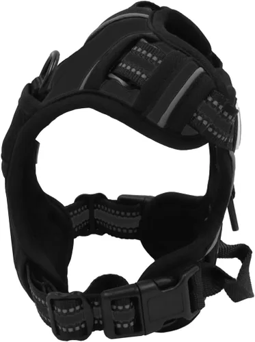 Vista 5 de Buddy's Best Arnés para perro, arnés sin tirones para mascotas, con 2 clips para correa, arnés ajustable suave acolchado reflectante de seguridad