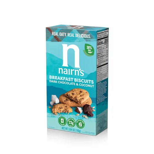 Vista 17 de Nairn's Galletas de desayuno de arándanos y frambuesas sin gluten, 5.64 onzas, aperitivo perfecto para llevar, saludable, sabroso, alto en fibra