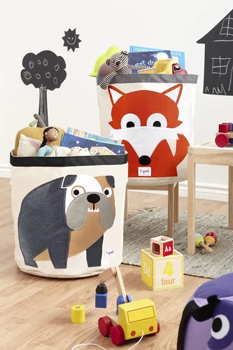 Vista 3 de 3 Sprouts Cesta grande de almacenamiento de juguetes, contenedor de juguetes duradero para niños y bebés con asas para almacenamiento de cestas