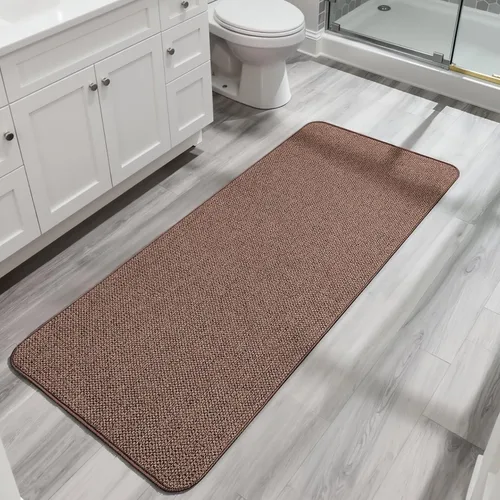 Vista 49 de Tapete de baño ultrafino, con base de goma, antideslizante, secado rápido, lavable a máquina, pelo bajo, absorbente, para ducha exterior, fregadero