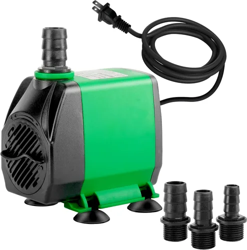 Vista 12 de Simple Deluxe 80 GPH Bomba de Agua Sumergible (300L/H, 3.6W), Bomba de Fuente Ultra Silenciosa con 2.6 pies, 2 Boquillas para Acuario, Piscina