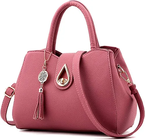 Vista 11 de Pahajim Bolso de cuero sintético para mujer, con asa superior, cartera de dama, elegante, para trabajo, ataché, bolsa de mano Medium structured
