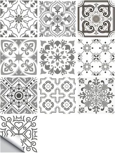 Vista 17 de 10 pegatinas decorativas autoadhesivas para azulejos, impermeables, para dormitorio, baño, escalera, decoración del hogar
