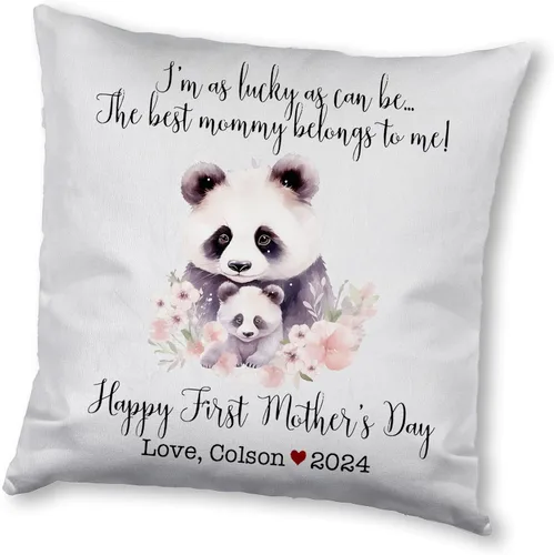 Vista 5 de Generic Panda, funda de almohada personalizada para el primer día de la madre, funda de almohada personalizada para el día de la madre, regalo