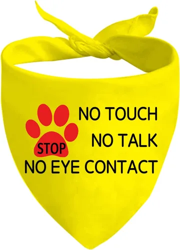 Vista 9 de JXGZSO Bandana para perro (DO NOT PET Y D) - Talla única (27.6 in x 13.4 in) - Fibra de poliéster suave - Estilo clásico - Patrón geométrico NO SE