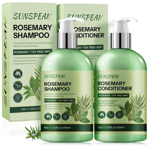Vista 10 de Acondicionador de romero para el crecimiento del cabello: acondicionador hidratante espesante para hombres y mujeres con aceite de árbol de té