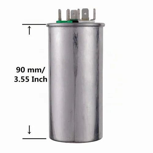 Vista 3 de BOJACK 40+5uF 40/5MFD ±6% 370V CBB65 Condensador de arranque circular de doble funcionamiento para funcionamiento de motor AC o arranque