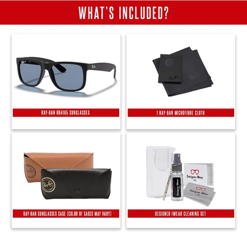 Vista 29 de Ray-Ban RB4165 JUSTIN Sunglasses For Men For Women+BUNDLE with ACCESSORY EYEWEAR KIT