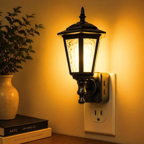 Vista 14 de L LOHAS LED Luz nocturna, luz nocturna enchufable con sensor de anochecer a Negro1