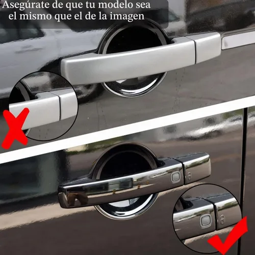 Vista 2 de Cubierta de manija de puerta en negro brillante para Land Rover Range Rover Sport 2010-2013 / Discovery 4 LR4 2009-2016 con 4 cerraduras inteligentes