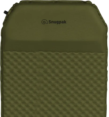 Vista 3 de Snugpak Elite - Alfombrilla autoinflable de gran tamaño con almohada integrada y parte inferior antideslizante, color verde oliva