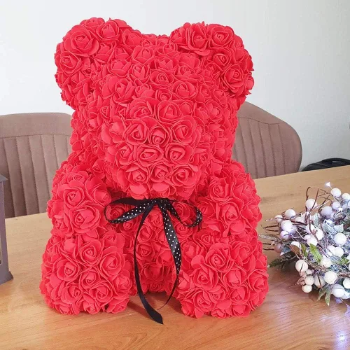 Vista 6 de Luvhua Flores de espuma a granel, rosas artificiales de espuma para manualidades, regalos de oso para el día de San Valentín, cumpleaños, decoración