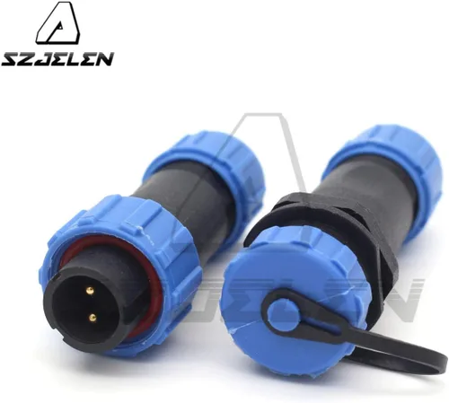 Vista 2 de SP13 2pin/3pin/4pin/5pin/6pin/7pin/9pin conector de cable de aviación, enchufe impermeable IP67, conector de equipo de luz LED