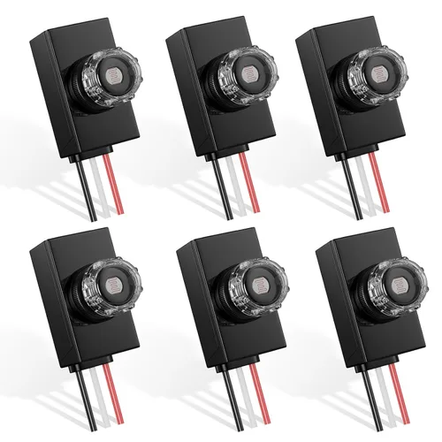 Vista 26 de Greencycle Interruptor de luz basculante negro de un solo polo, interruptor de luz de paleta de 15 amperios, interruptores Sp blancos, 120V-277V CA