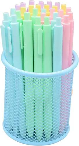 Vista 2 de 30 bolígrafos lindos de tinta negra, bolígrafos de gel Kawaii recargables y retráctiles para niños, escuela, oficina, niños, estudiantes
