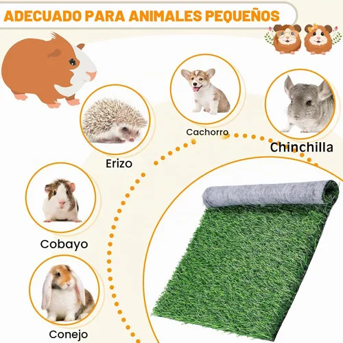 Vista 6 de Kigley - 4 almohadillas de césped artificial para orina de conejillo