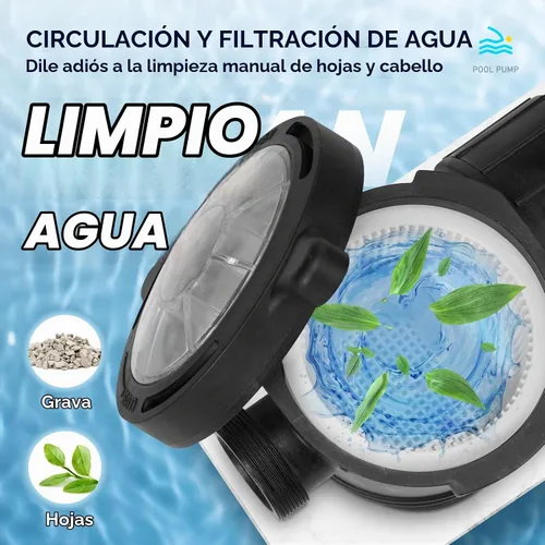 Vista 8 de VEVOR Bomba de piscina 1.5 HP 5280 GPH Max Flow Bomba de velocidad única