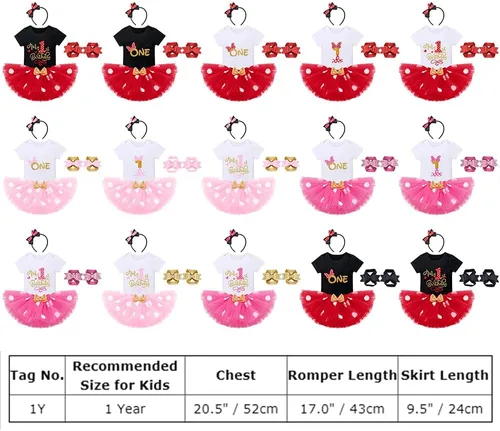 Vista 6 de IBTOM CASTLE Vestido de 1er cumpleaños para niñas con diseño de pastel y falda tutú de lunares, sandalias descalzas para fotografía