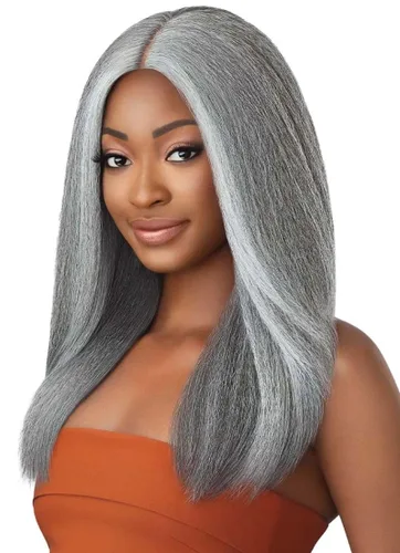 Vista 4 de Outre Peluca sintética suave y natural con encaje frontal - NEESHA 207 (DR SIENNA COPPER)