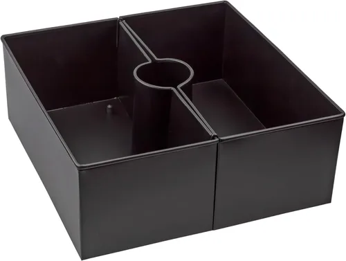 Vista 13 de AuldHome Design Maceta de sombrilla para mesa de patio con agujero para sombrilla (blanco)