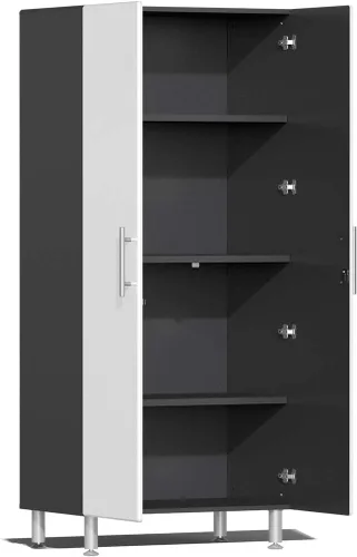 Vista 3 de Ulti-MATE UG21006W - Armario alto de garaje de 2 puertas en Starfire Blanco Metálico