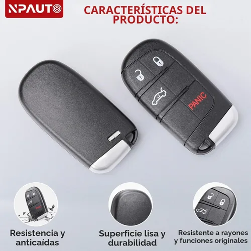 Vista 4 de NPAUTO Llavero inteligente de repuesto para Dodge Charger Challenger Dart Durango Chrysler 300 2011 2012 2013 2014 2015 2016 2017 2018 - Llaveros