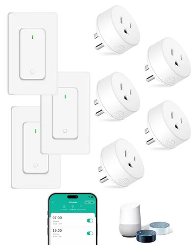 Vista 59 de NineLeaf - Enchufe de salida de control remoto, interruptor de luz de encendido y apagado inalámbrico desmontable 500FT Light Plug Decorator