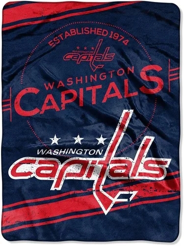 Vista 4 de Manta Raschel de felpa con licencia oficial de la NHL "Stamp", multicolor, 60 x 80 pulgadas