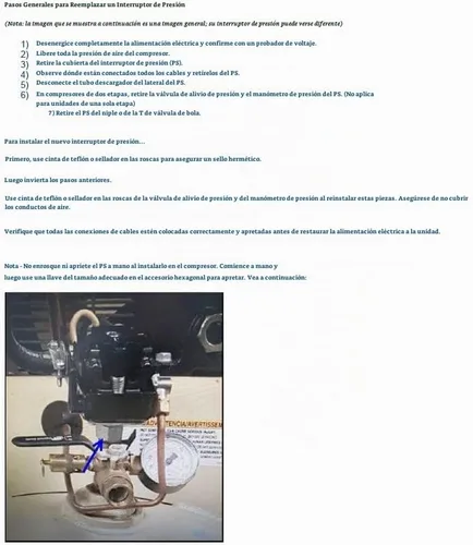 Vista 9 de Ingersoll-Rand 23474661 Interruptor de presión para compresor de etapa única SS3 y SS5