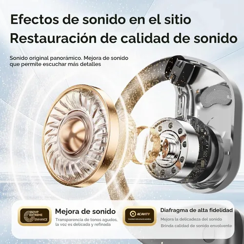 Vista 5 de M75 Auriculares de oído abierto, auriculares de oreja abierta Negro