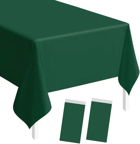 Vista 36 de SietDESEO - Paquete de 2 manteles a cuadros azul y blanco, 54 x 108 pulgadas, mantel premium desechable de plástico para picnic, diseño gingham