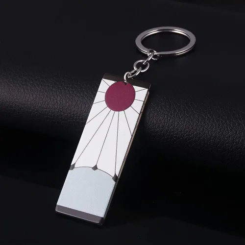 Vista 4 de Kimetsu No Yaiba Tanjiro Keychain - Rengoku Nezuko Anime Hanafuda Chain - Cosplay Gifts For Women Men Boys Fans