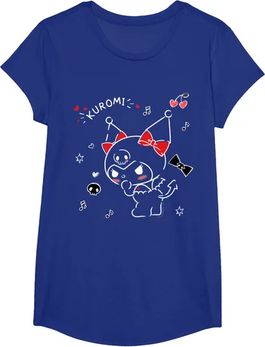 Vista 21 de Kuromi Camiseta Mischievous Tee Shirt Negro