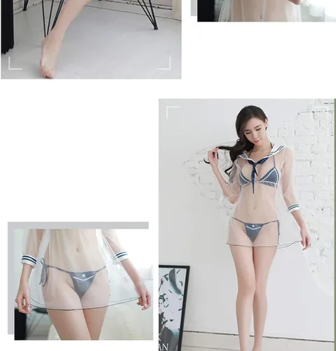 Vista 6 de Sinmiuanime - Lencería sexy para mujer, diseño de marinero, estilo Lolita