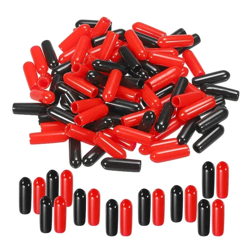 Vista 73 de MECCANIXITY 50 unids tapas de goma Surtido de 0.079 in PVC vinilo tornillo rosca protector para tornillo tornillo negro rojo