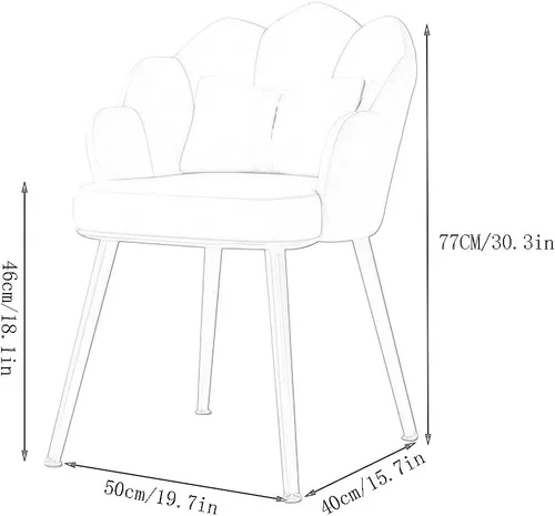 Vista 3 de Silla de comedor moderna de cuero, silla de tocador con patas de silla de metal, cocina, dormitorio, sala de matrimonio, balcón, sofá, silla, pasta