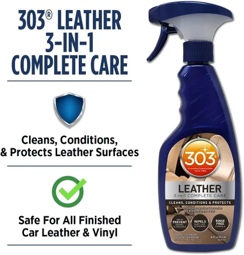 Vista 2 de 303 – limpiador de cuero y acondicionador – protector UV - limpia, acondiciona y restaura equipaje, bolsos, zapatos, muebles y más de cuero