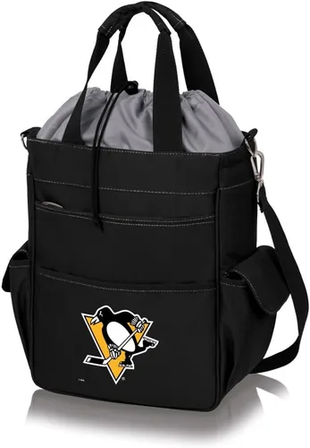 Vista 9 de PICNIC TIME NHL - Bolsa de mano unisex para adultos NHL Activo Negro con detalles grises.