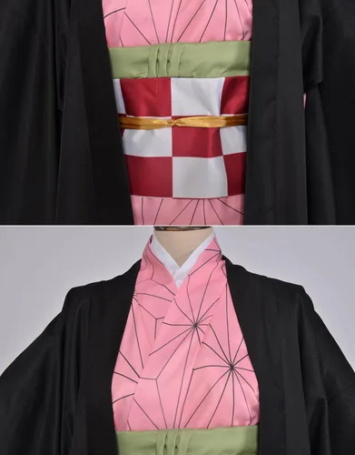 Vista 7 de miccostumes Kimono para mujer y niña, disfraz de cosplay con bambú