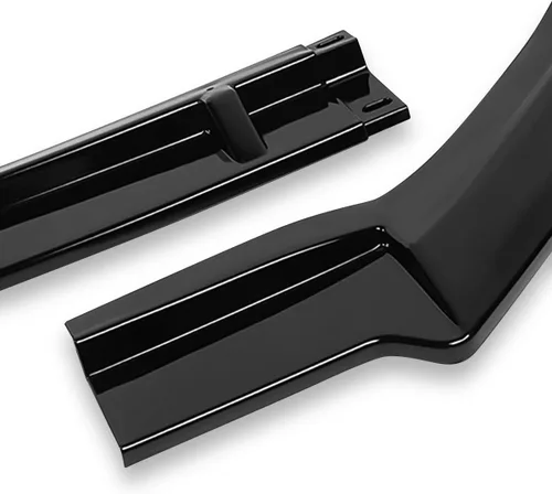 Vista 4 de DNA MOTORING Borde de parachoques delantero estilo MP compatible con 18-20 Sienna, negro brillante, 2-PU-533-PBK