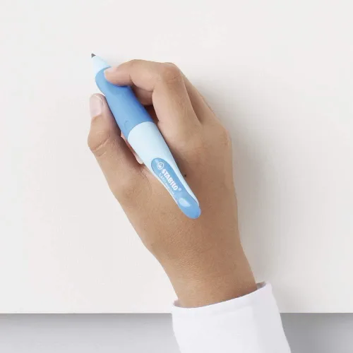 Vista 5 de STABILO Portaminas ergonómico EASYergo 3.15 - para zurdos - Azul claro/Azul oscuro + Sacapuntas Paquete de 1 - Azul claro/azul oscuro + sacapuntas