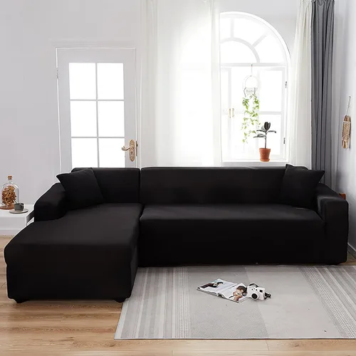 Vista 9 de Konsilsa Funda elástica para sofá en forma de L, funda completa para sofá de 1/2/3/4 plazas, protector de muebles suave, antideslizante, lavable a