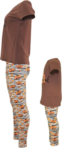 Vista 3 de Unique Baby Conjunto de pantalones a juego para niñas Mommy and Me Thankful (adulto XS, rayas), Striped