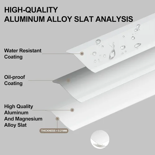 Vista 5 de Persianas inalámbricas de aluminio mini para ventanas de 1 pulgada, persianas metálicas oscurecedoras horizontales para ventanas venecianas Beige