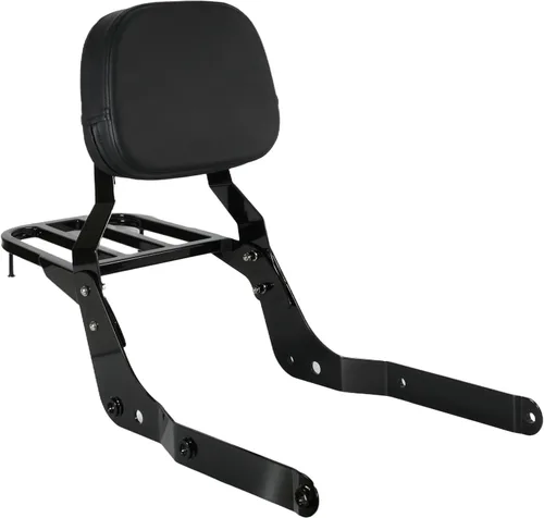 Vista 2 de Sissybar - Respaldo y portaequipajes para Honda Shadow Aero VT750C, color negro 2004-2025
