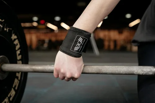 Vista 7 de WARM BODY COLD MIND - Premium Cotton Weight Lifting Wrist Wraps for Cross Training, Powerlifting, Deadlift, Weightlifting, Gym, Wrist Straps