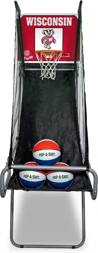 Vista 31 de Pop-A-Shot - Tailgate Game with NCAA Graphics l Arcade Basketball Inside, Out, and On The Go Infrared Sensor Scoring 3 Balls Foldable