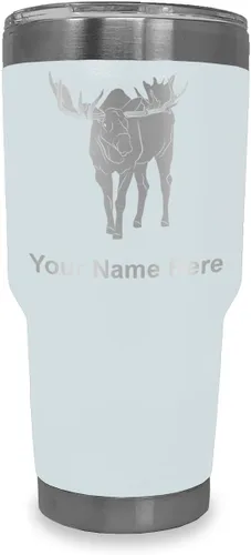 Vista 13 de LaserGram Vaso aislado al vacío de 20 onzas, alce, grabado personalizado incluido (negro)